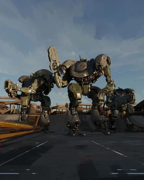 图片[1]-A044-制作的机甲、车辆和道具-爱画画的卷心菜