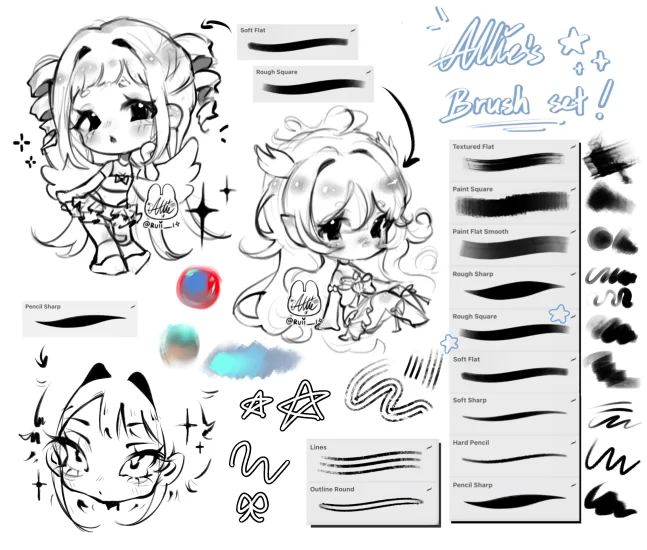 F027-Allie大师笔刷套装-爱画画的卷心菜