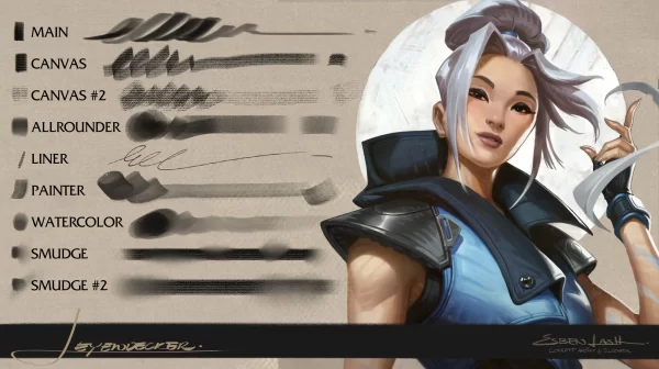 图片[2]-F024-LEYENDECKER + BASIC 大师级笔刷套装-爱画画的卷心菜