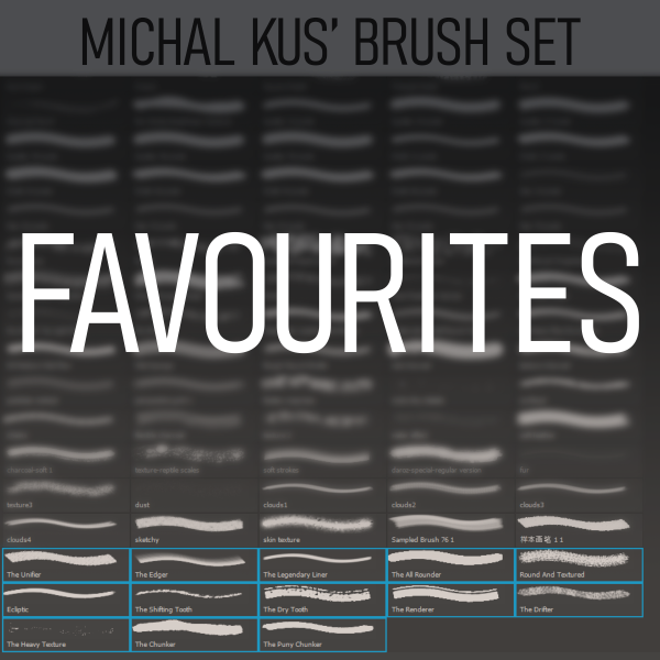 图片[2]-F023-Michal Kus 大师级笔刷套装-爱画画的卷心菜