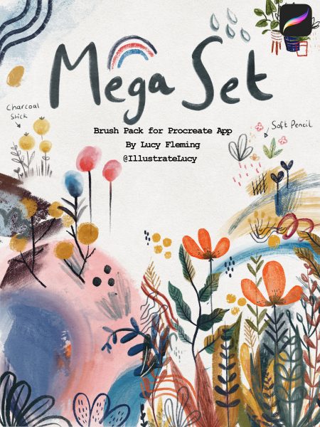 图片[3]-F015-Procreate Mega Set Bundle 终极套装（素描+绘画+纹理三合一工具包）-爱画画的卷心菜