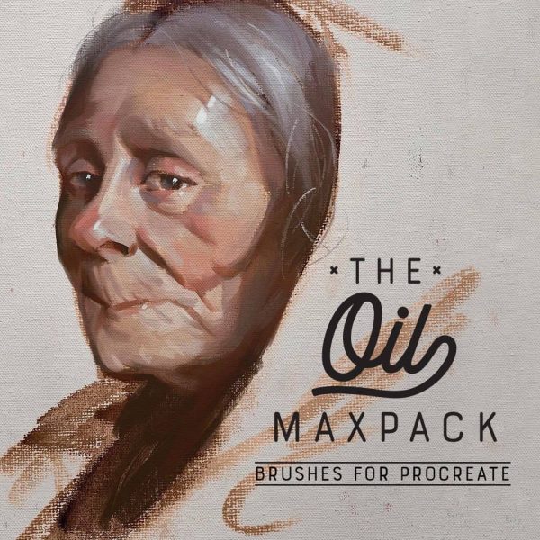 F018-The Painter’s MaxPack – Procreate 终极油画笔刷套装-爱画画的卷心菜