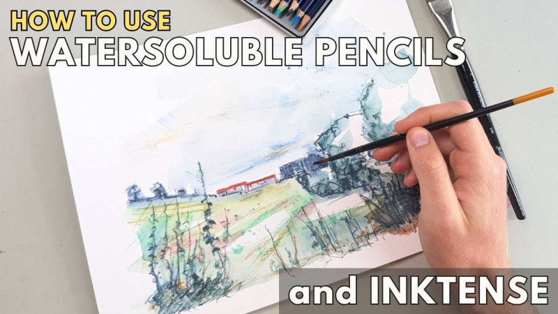 【ai精翻】学习使用 Inktense 和水彩铅笔 - 快速巧妙的技巧-爱画画的卷心菜