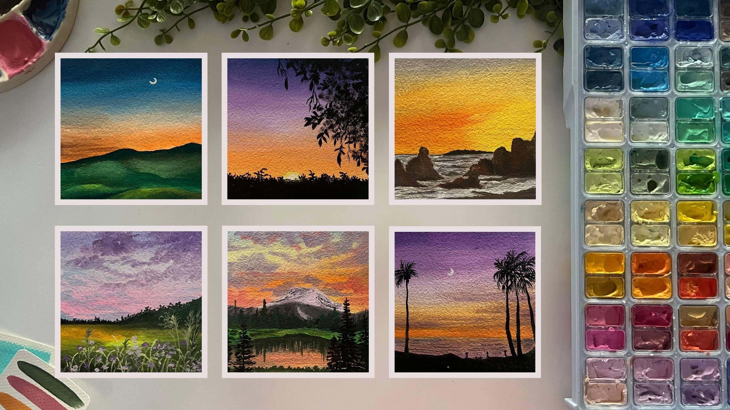 【ai精翻】30天水粉画：彩色风景画之旅-爱画画的卷心菜