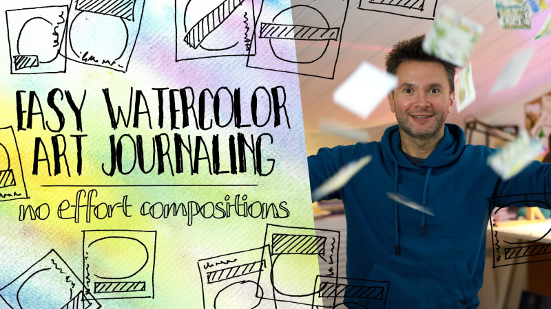 【ai精翻】轻松水彩艺术日记：轻松创作-爱画画的卷心菜