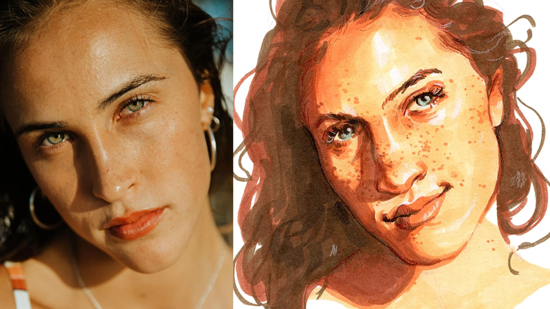 【ai精翻】画脸：肖像插画的表现方法-爱画画的卷心菜