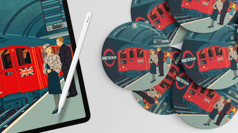 【ai精翻】在 Procreate 中绘制复古场景：从客户简报到最终作品-爱画画的卷心菜