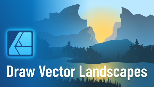 图片[1]-F0182-如何在 Affinity Designer 中绘制简单的风景矢量艺术插图（适合初学者）-爱画画的卷心菜