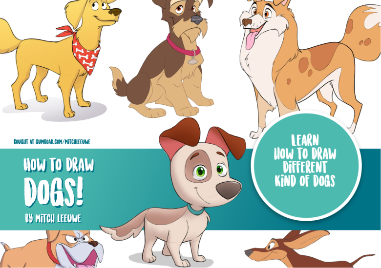 T1158-如何画狗 | How to Draw Dogs-爱画画的卷心菜