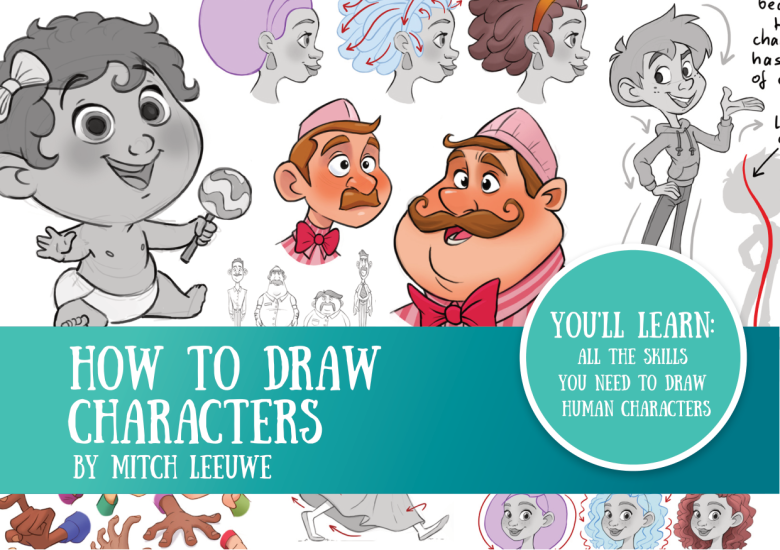 T1194-如何绘制角色 | How to Draw Character-爱画画的卷心菜