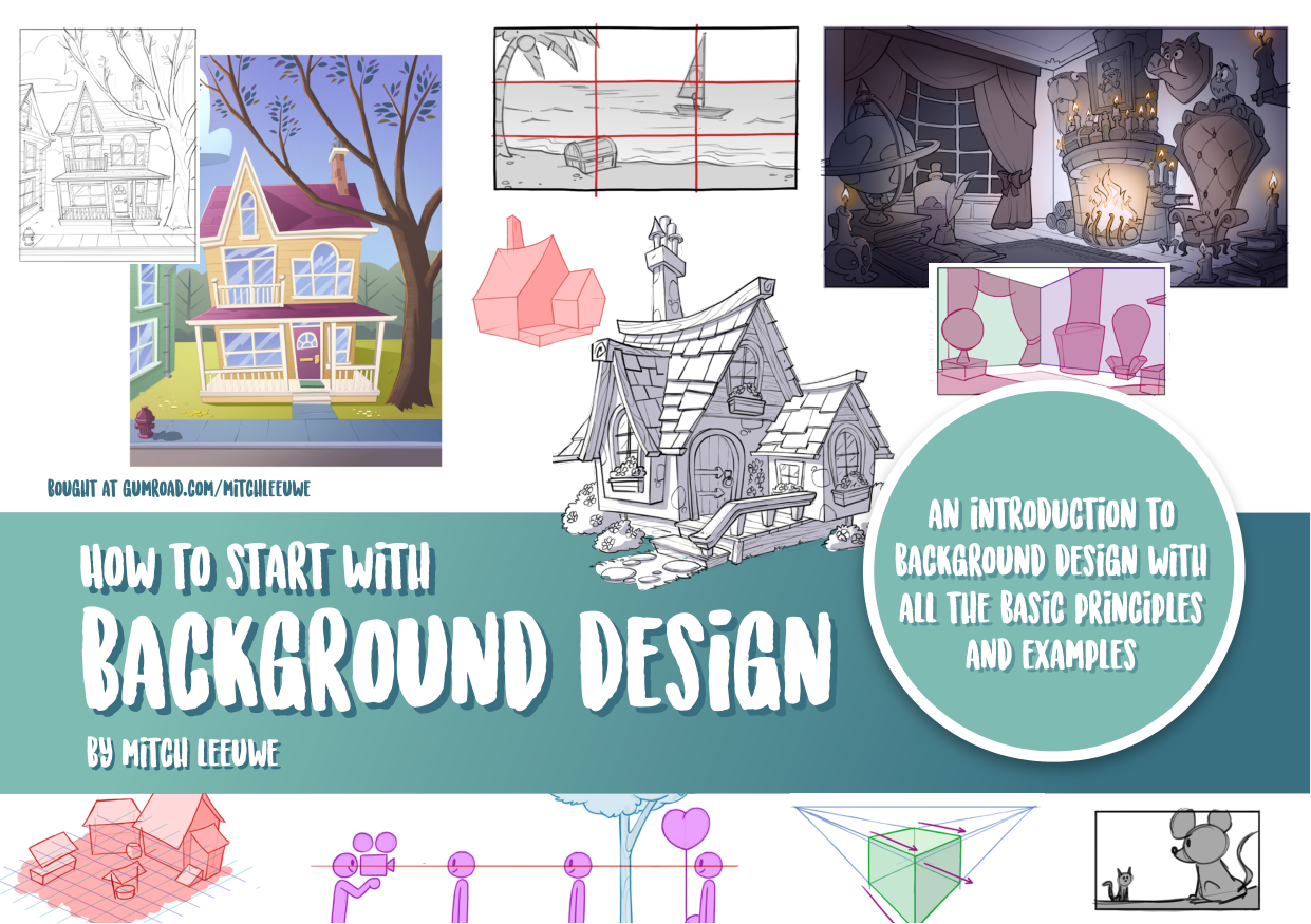 图片[1]-T1296-背景设计教程 | How to Background Design-爱画画的卷心菜