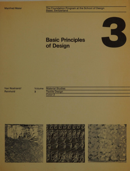T1019-曼弗雷德·迈尔 设计基本原理 3 1977 韦伯·诺斯特兰德 | Manfred Maier Basic Principles of Design 3 1977, Van Nostrand-爱画画的卷心菜