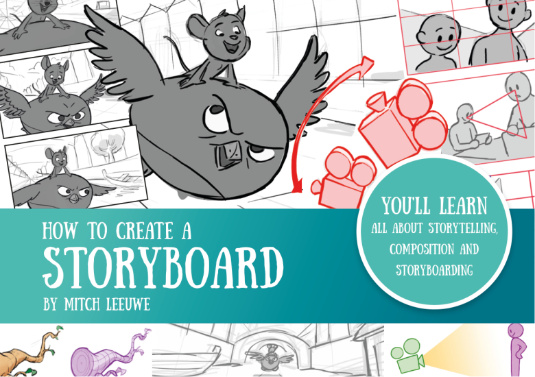 T1342-分镜头绘制教程 | How to Draw Storyboard-爱画画的卷心菜