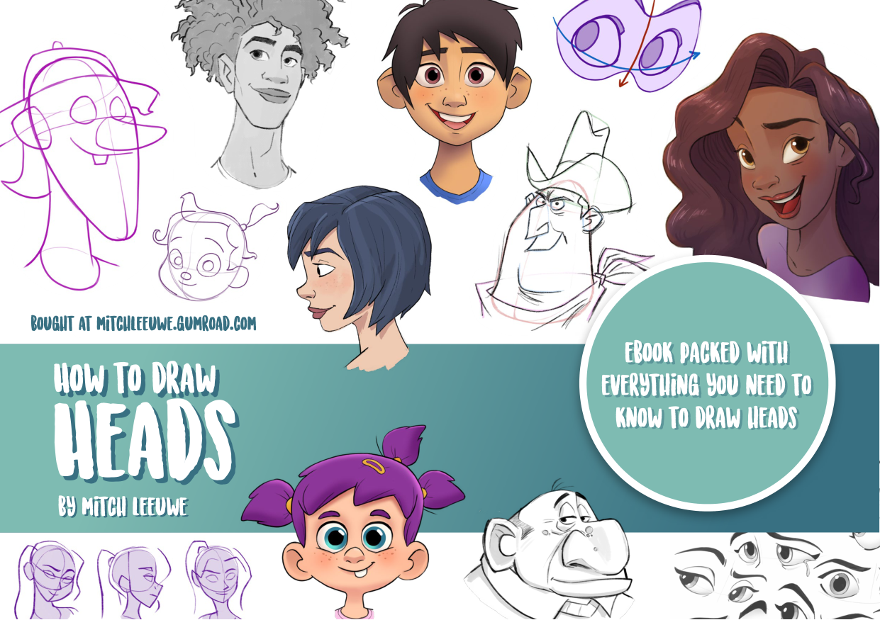 图片[1]-T1363-如何绘制头部 | How to Draw Heads-爱画画的卷心菜