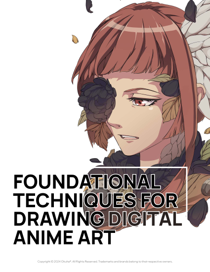 T1445-Okuha数字动漫绘画基础技法 | Foundational Techniques for Drawing Digital Anime Art by Okuha-爱画画的卷心菜