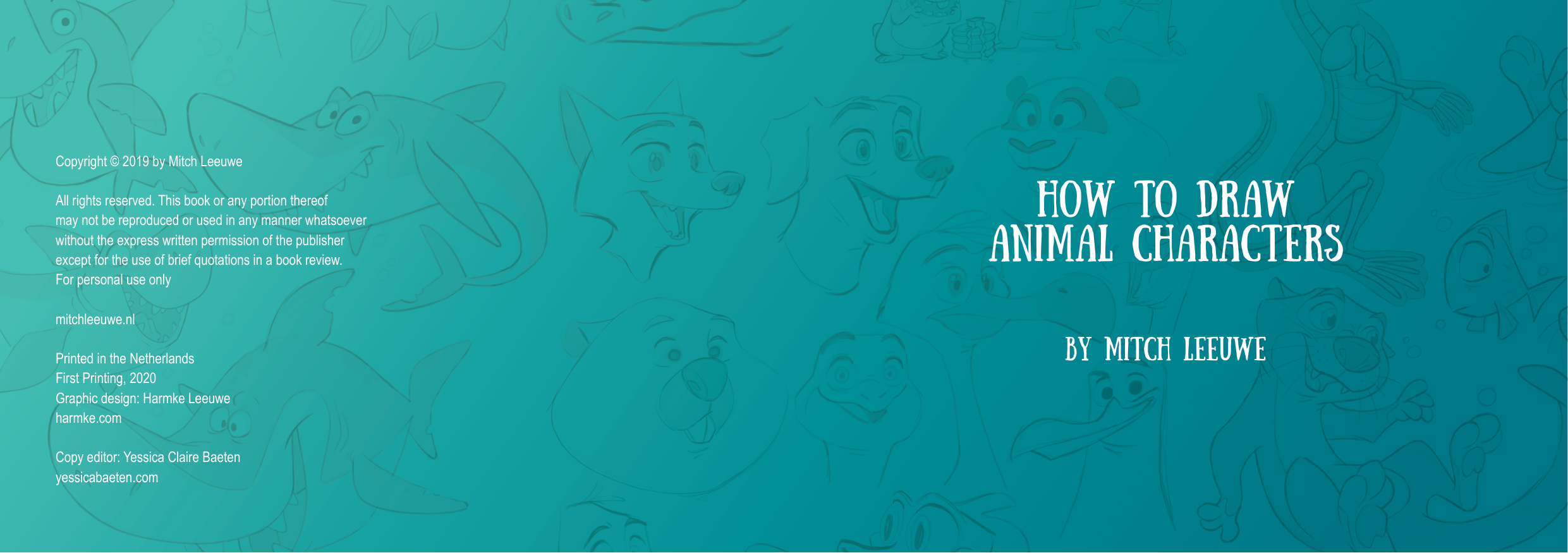 图片[2]-T1285-动物角色绘画教程 | How to draw Animal Characters-爱画画的卷心菜