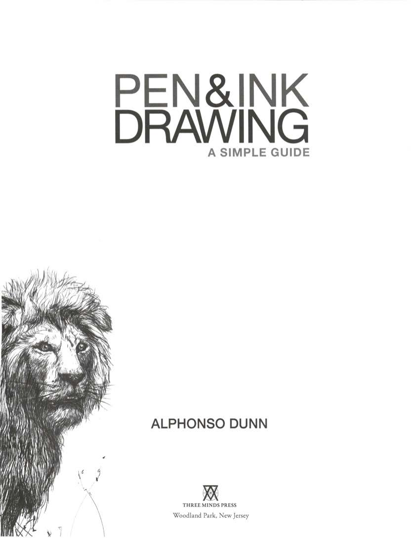 图片[3]-T1155-Alphonso Dunn钢笔与墨水绘画简明指南 | Alphonso Dunn Pen and Ink Drawing A Simple Guide 2015, Three M-爱画画的卷心菜