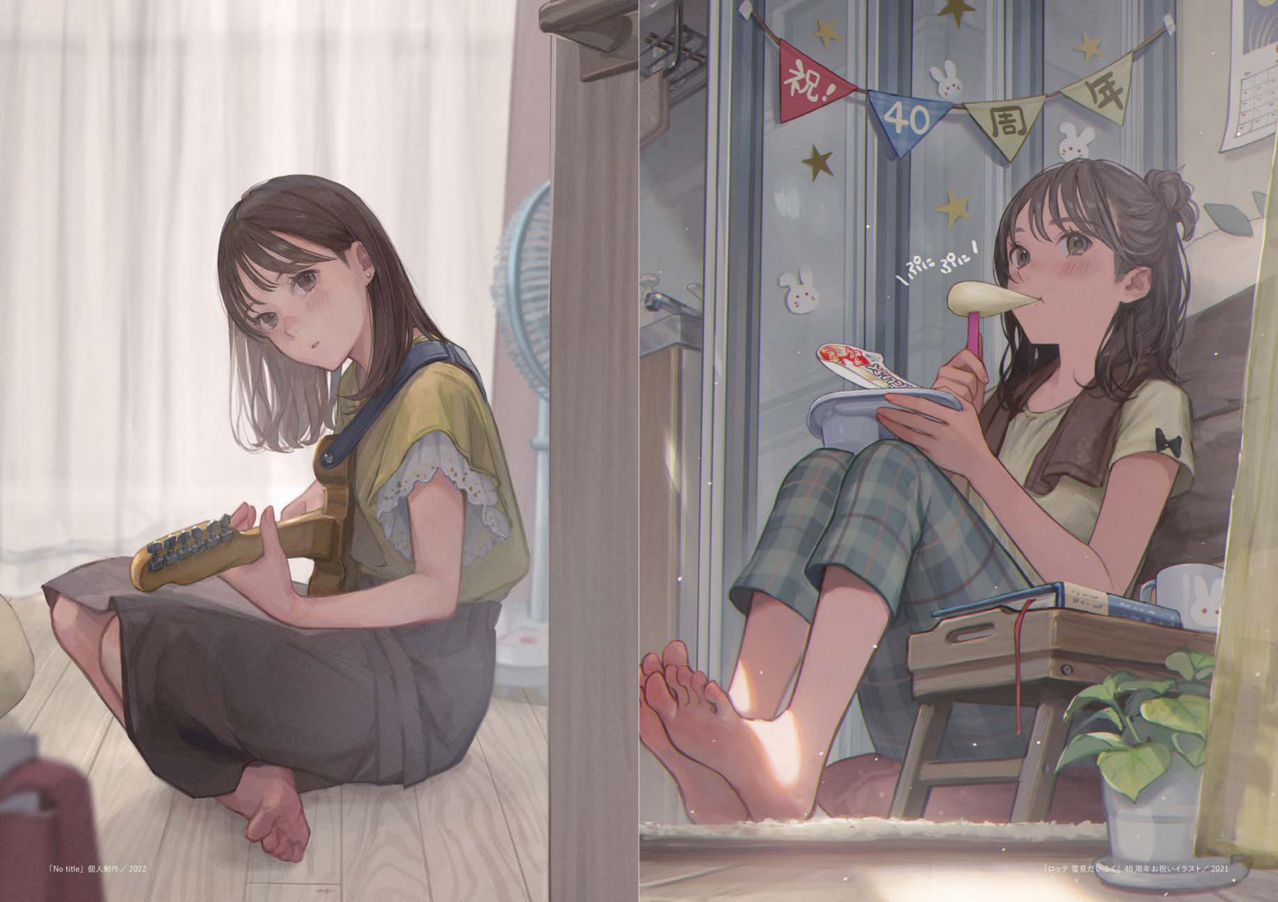图片[4]-T1004-带背景的人物插图 | Character Illustrations with Backgrounds-爱画画的卷心菜
