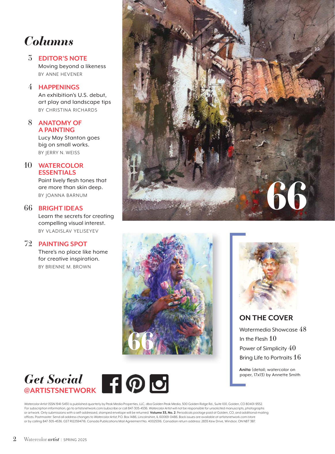 图片[4]-T1161-水彩艺术家2025年春季杂志 | Watercolor Artist Spring 2025 freemagazines top-爱画画的卷心菜