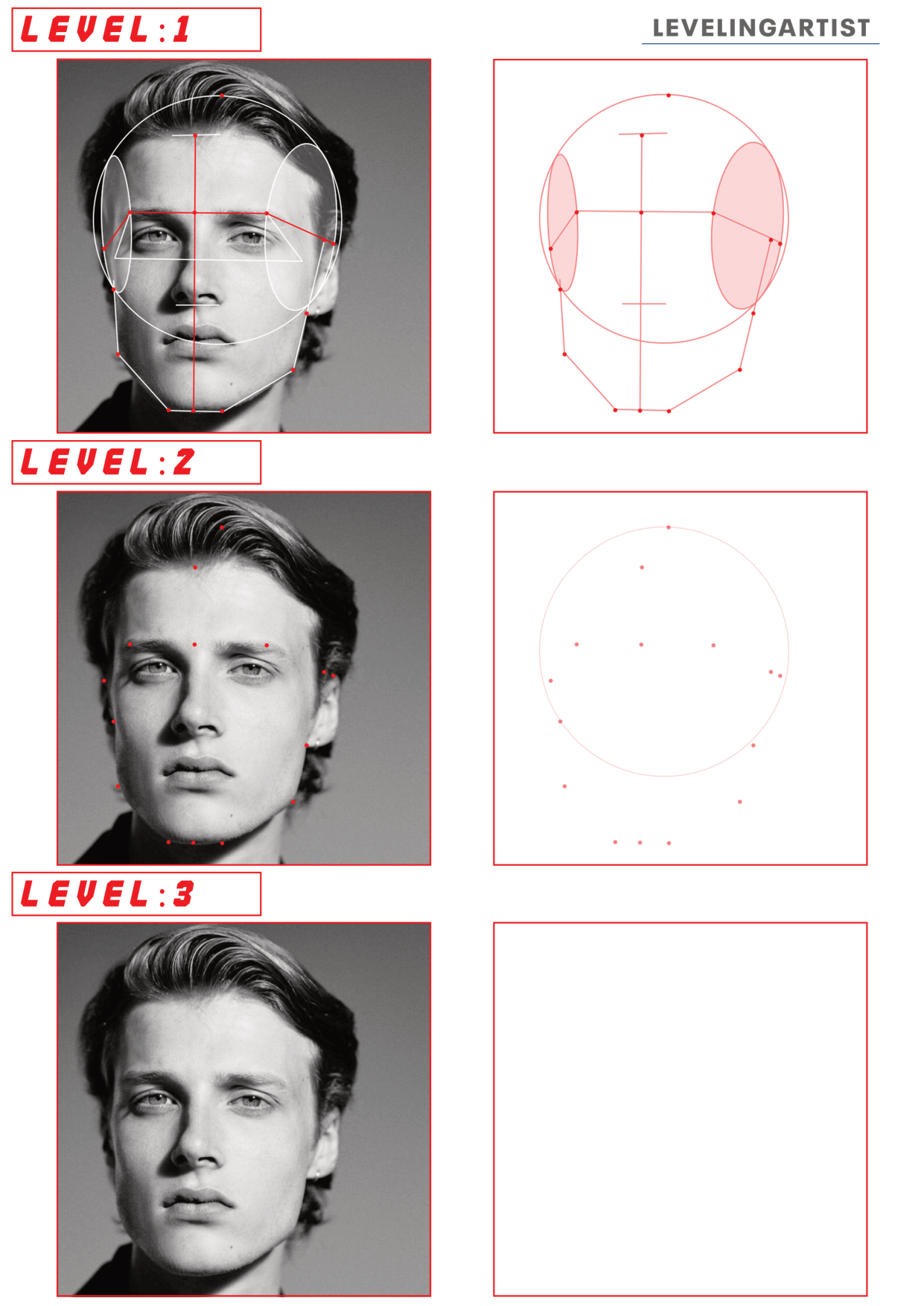 图片[5]-T113-肖像练习表——提升艺术家 | Portrait PracticeSheet- Leveling Artist-爱画画的卷心菜