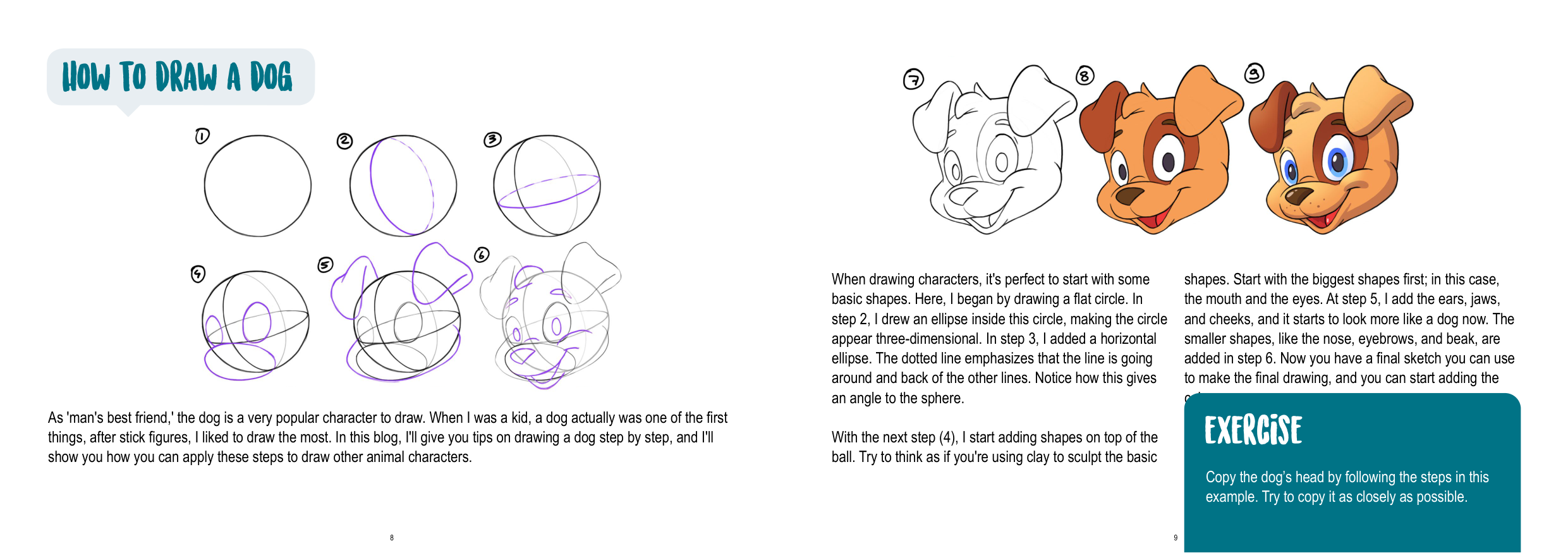 图片[5]-T1158-如何画狗 | How to Draw Dogs-爱画画的卷心菜