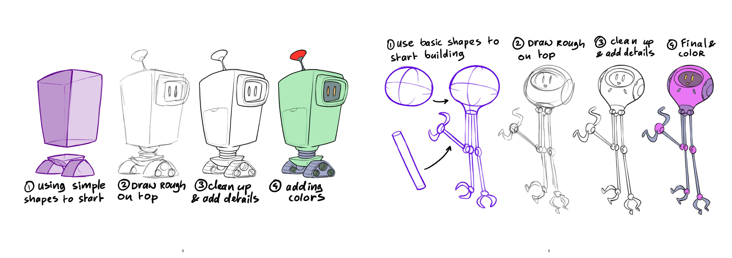 图片[5]-T1187-机器人绘画教程 | How to Draw Robots-爱画画的卷心菜