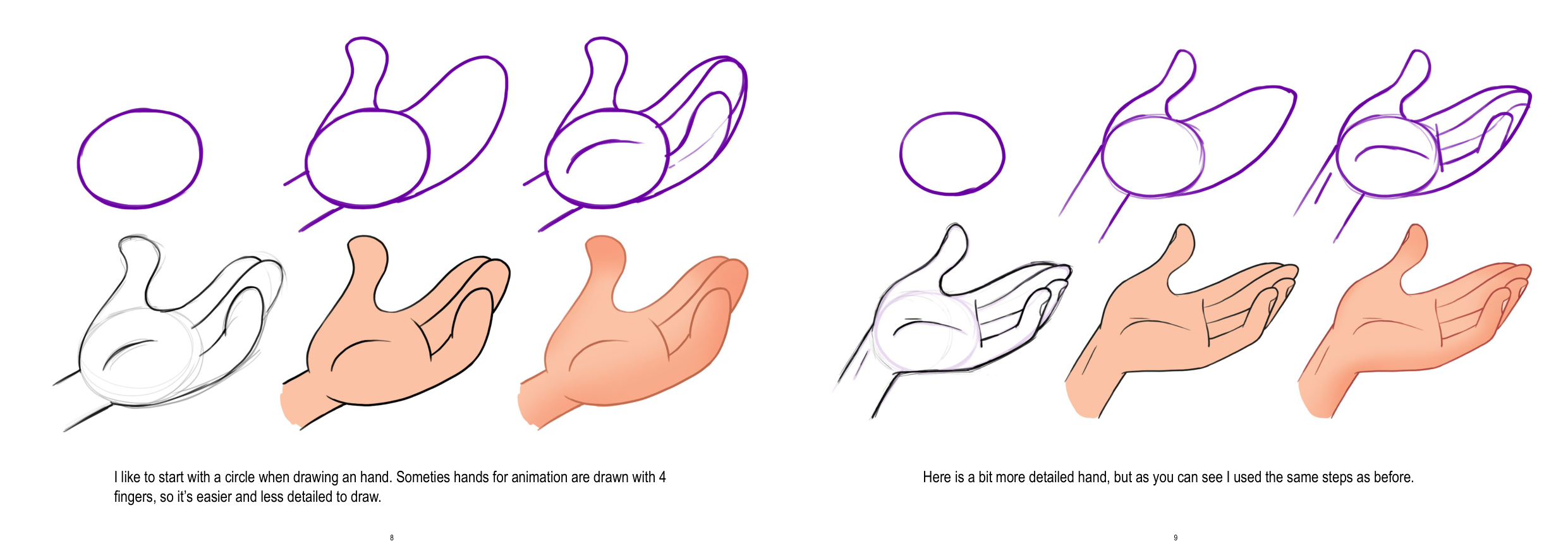 图片[5]-T1364-如何画手 | How to Draw Hands-爱画画的卷心菜
