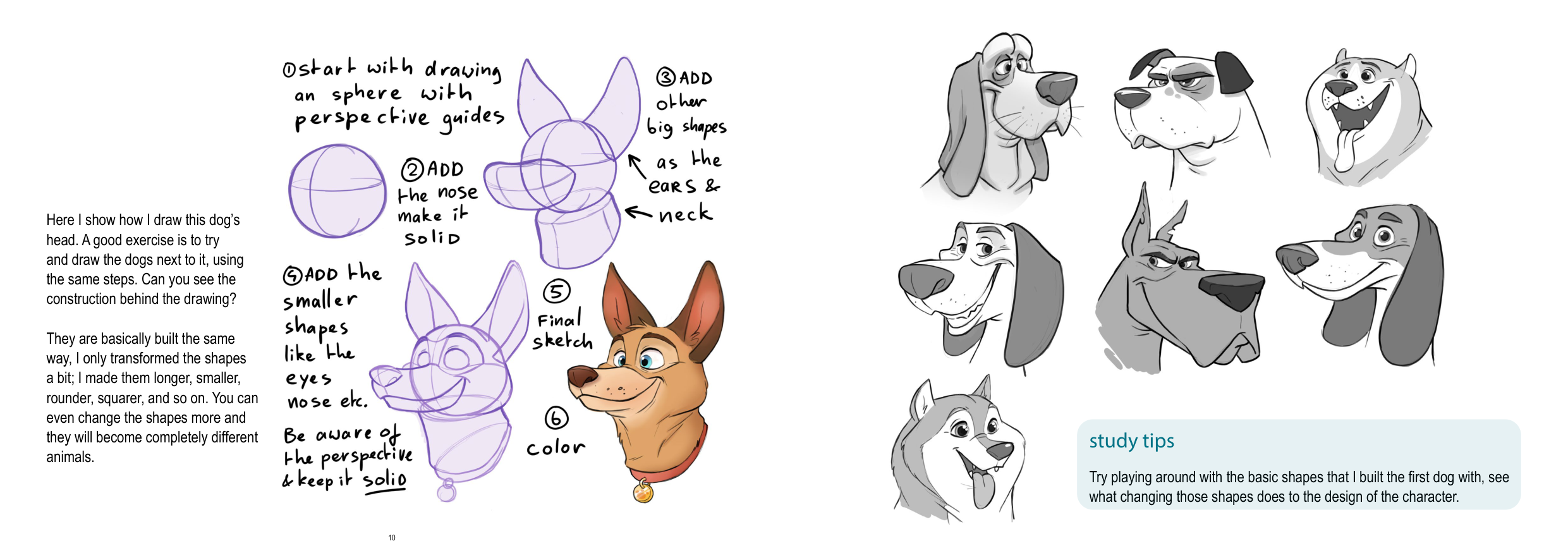 图片[6]-T1158-如何画狗 | How to Draw Dogs-爱画画的卷心菜