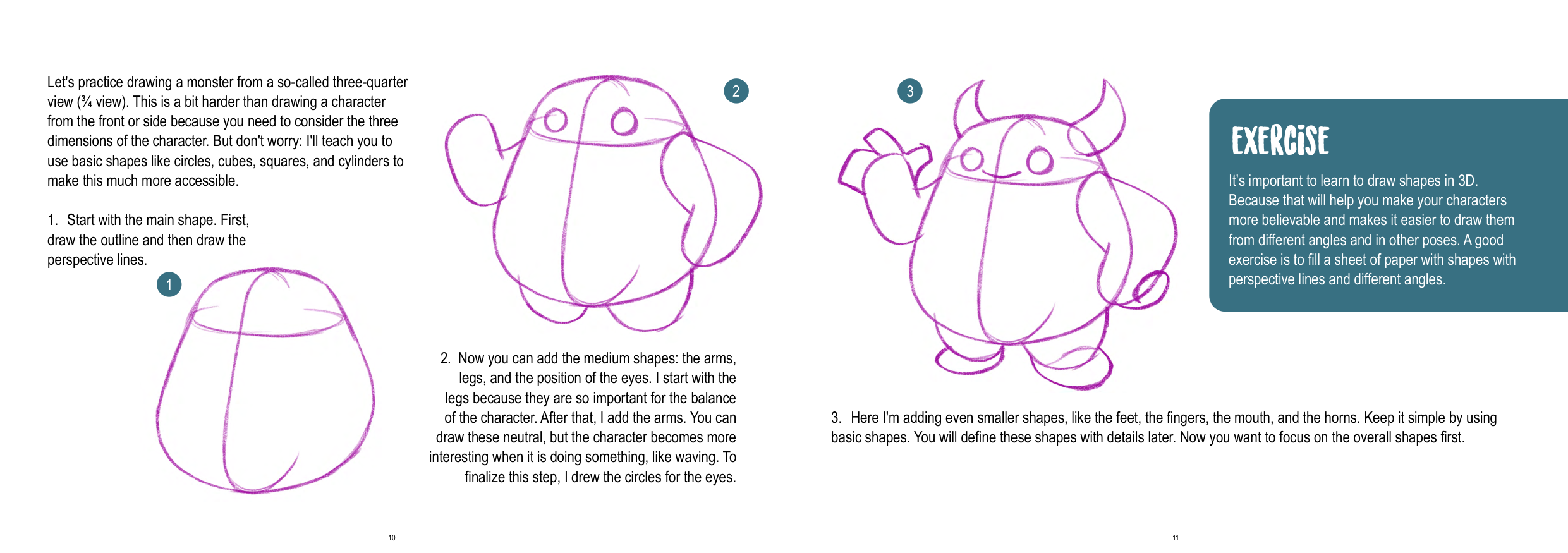 图片[6]-T1269-米奇·李乌绘制怪物教程 | How to draw monster by Mitch Leeuwe-爱画画的卷心菜