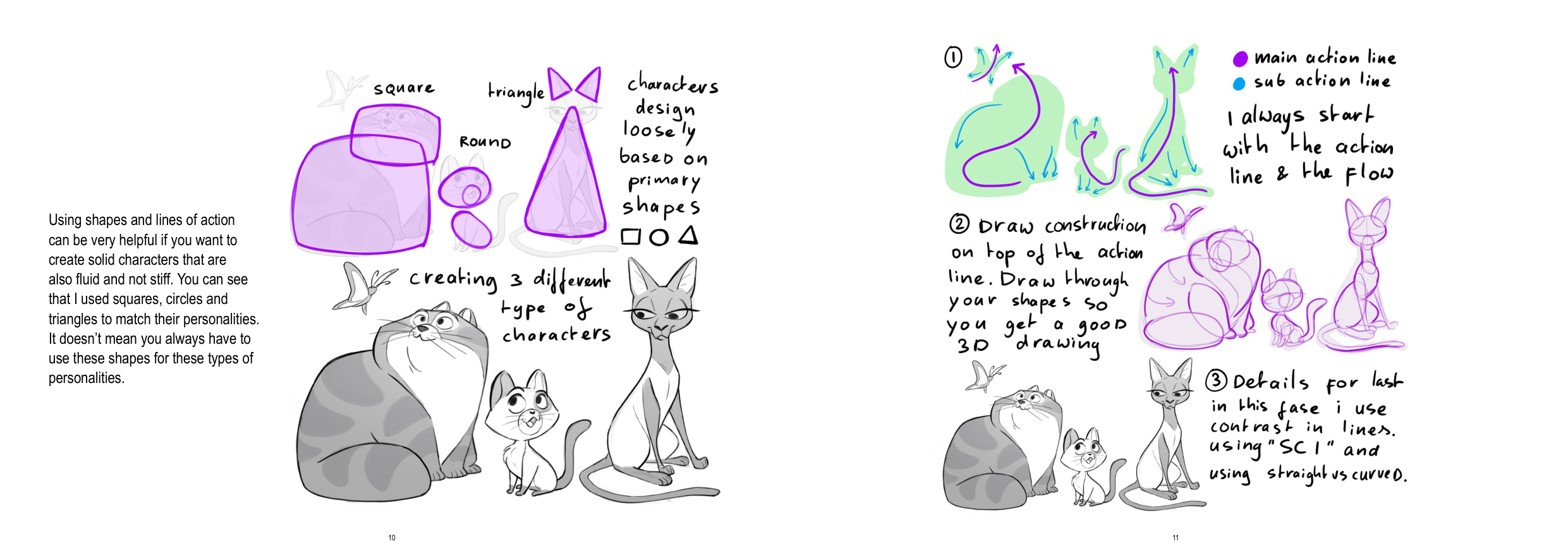 图片[6]-T1277-如何画猫 | How to Draw Cats-爱画画的卷心菜