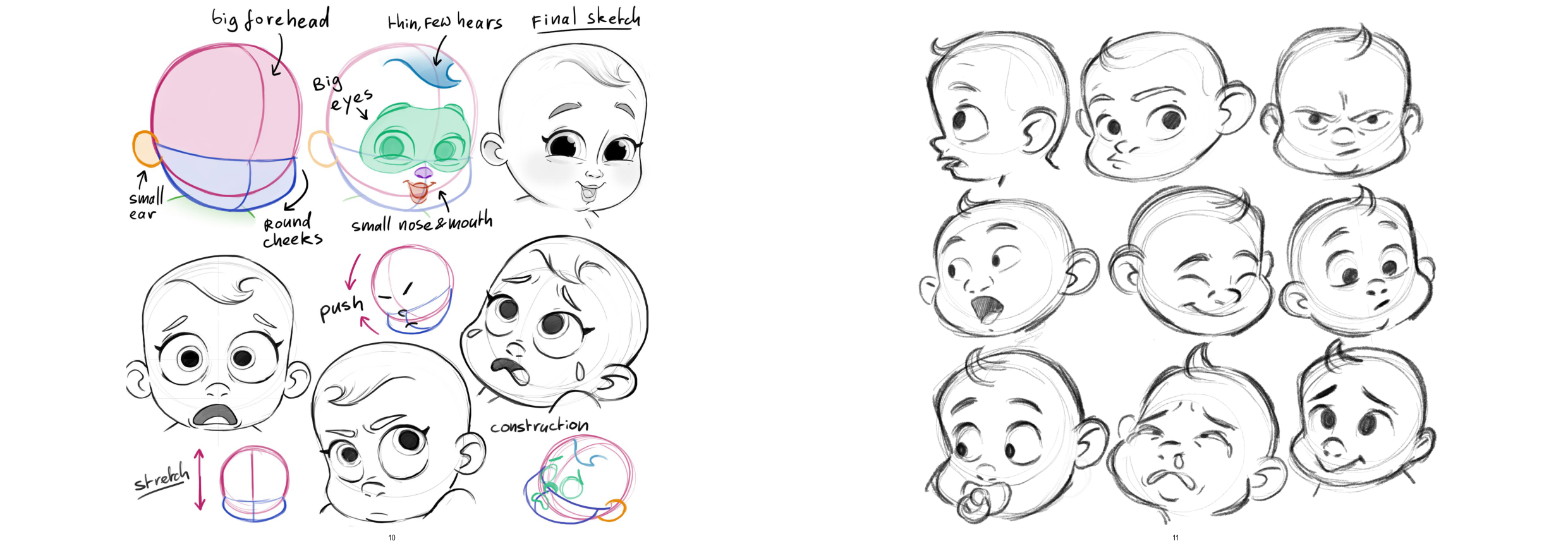 图片[6]-T1312-儿童绘画教程 | How to Draw Kids-爱画画的卷心菜