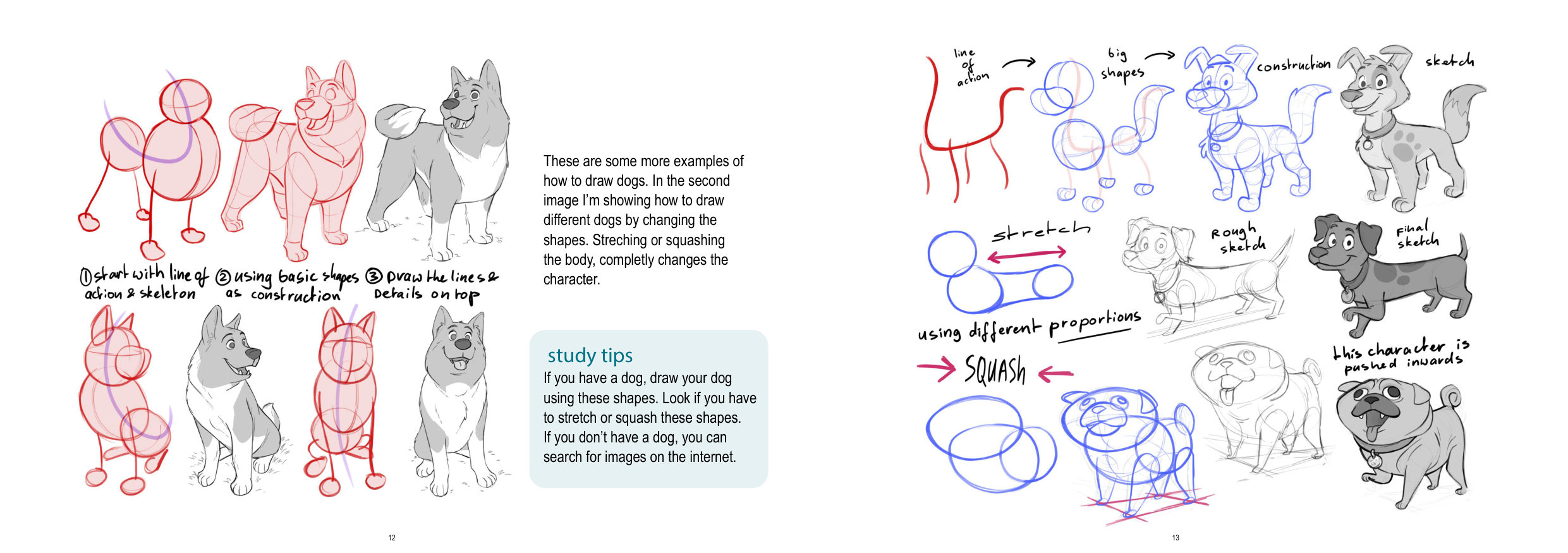 图片[7]-T1158-如何画狗 | How to Draw Dogs-爱画画的卷心菜