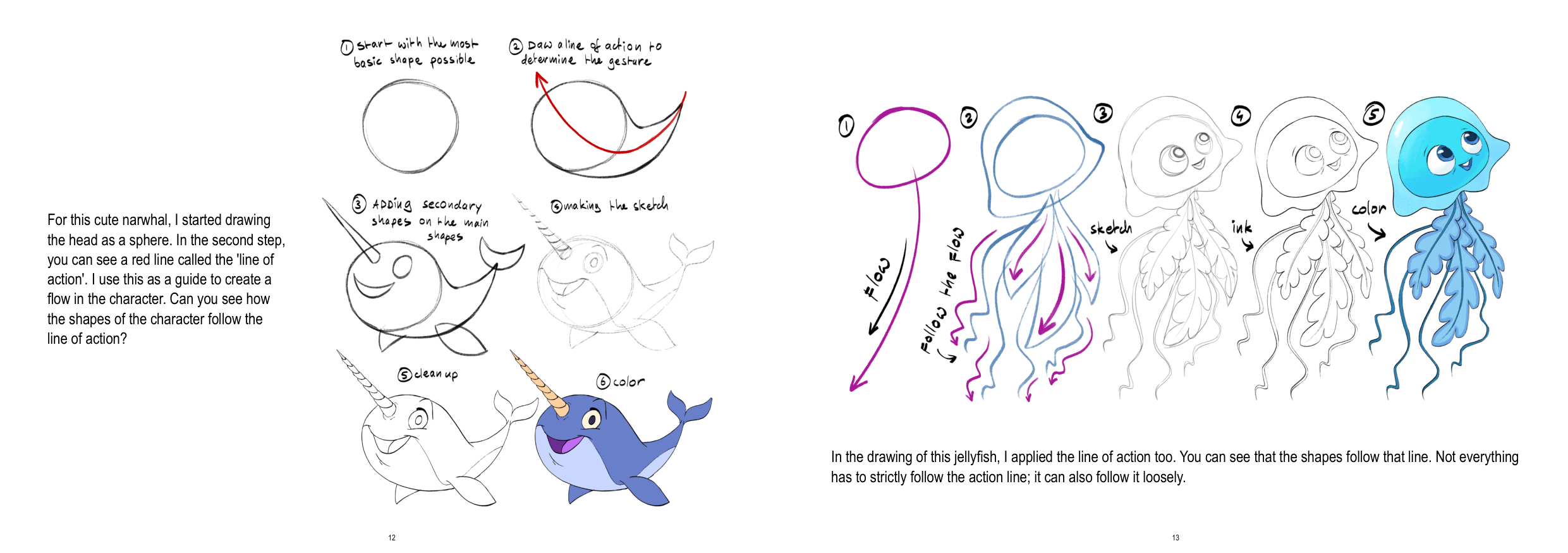 图片[7]-T1170-海洋生物绘画教程 | How to Draw Sea creatures-爱画画的卷心菜