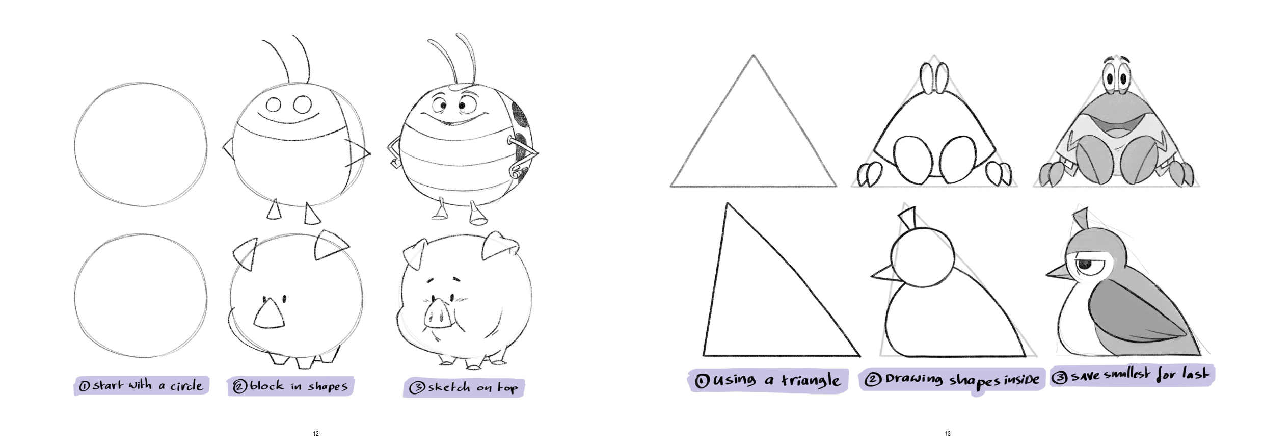 图片[7]-T1189-儿童角色绘画教程 | How to Draw Character for Kids-爱画画的卷心菜