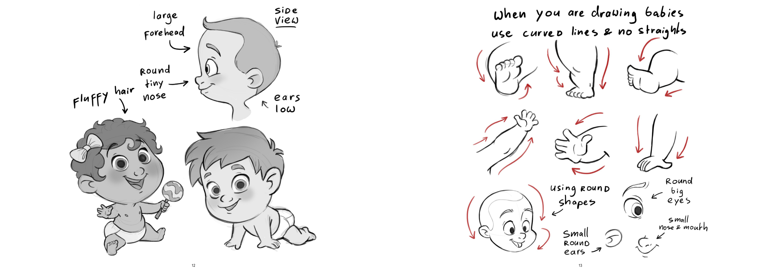 图片[7]-T1312-儿童绘画教程 | How to Draw Kids-爱画画的卷心菜