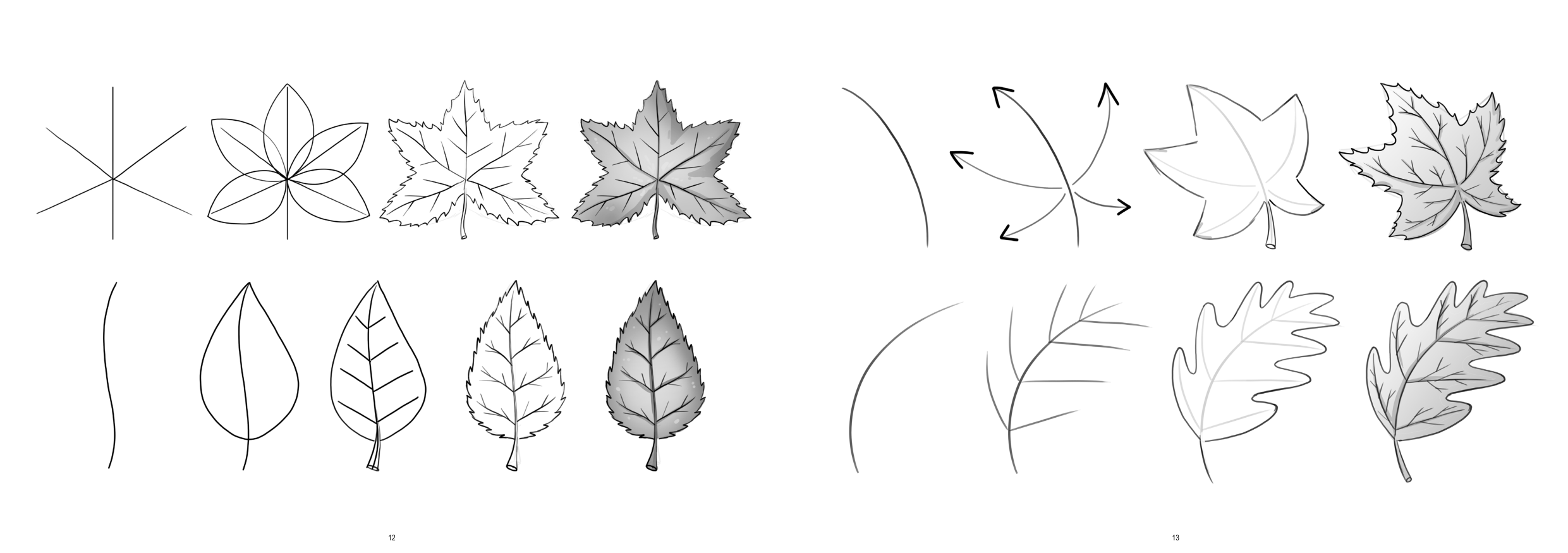 图片[7]-T1334-如何画树 | How to Draw Trees-爱画画的卷心菜