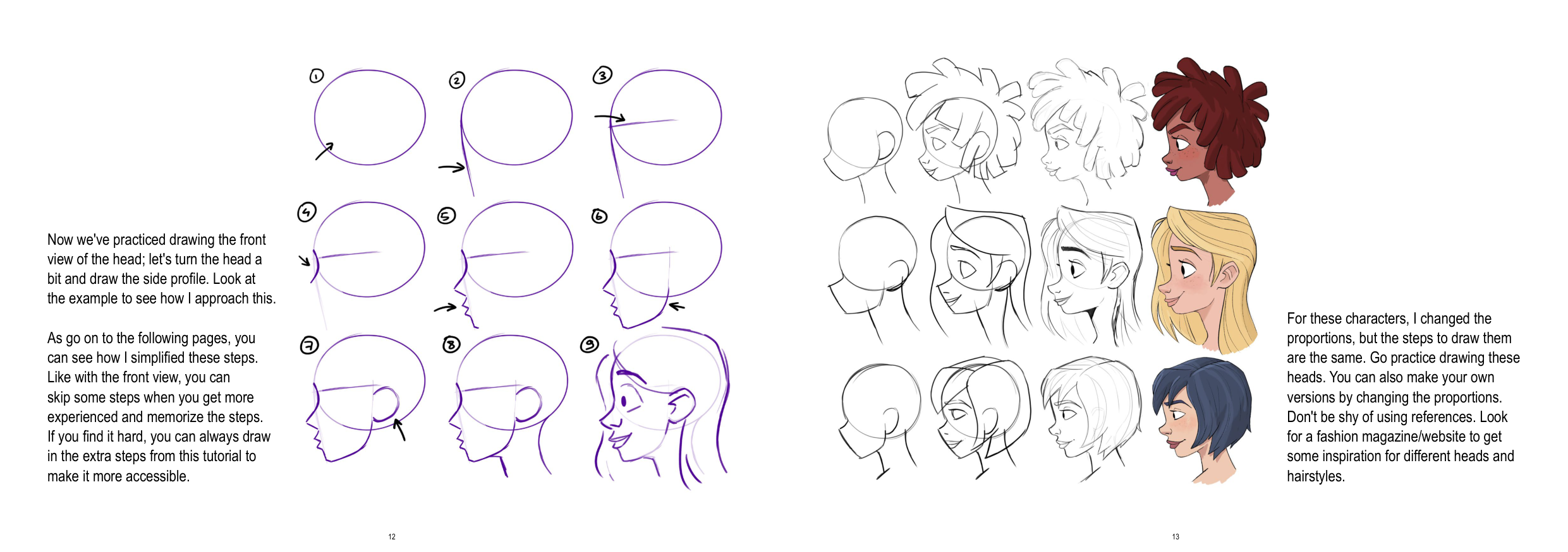 图片[7]-T1363-如何绘制头部 | How to Draw Heads-爱画画的卷心菜