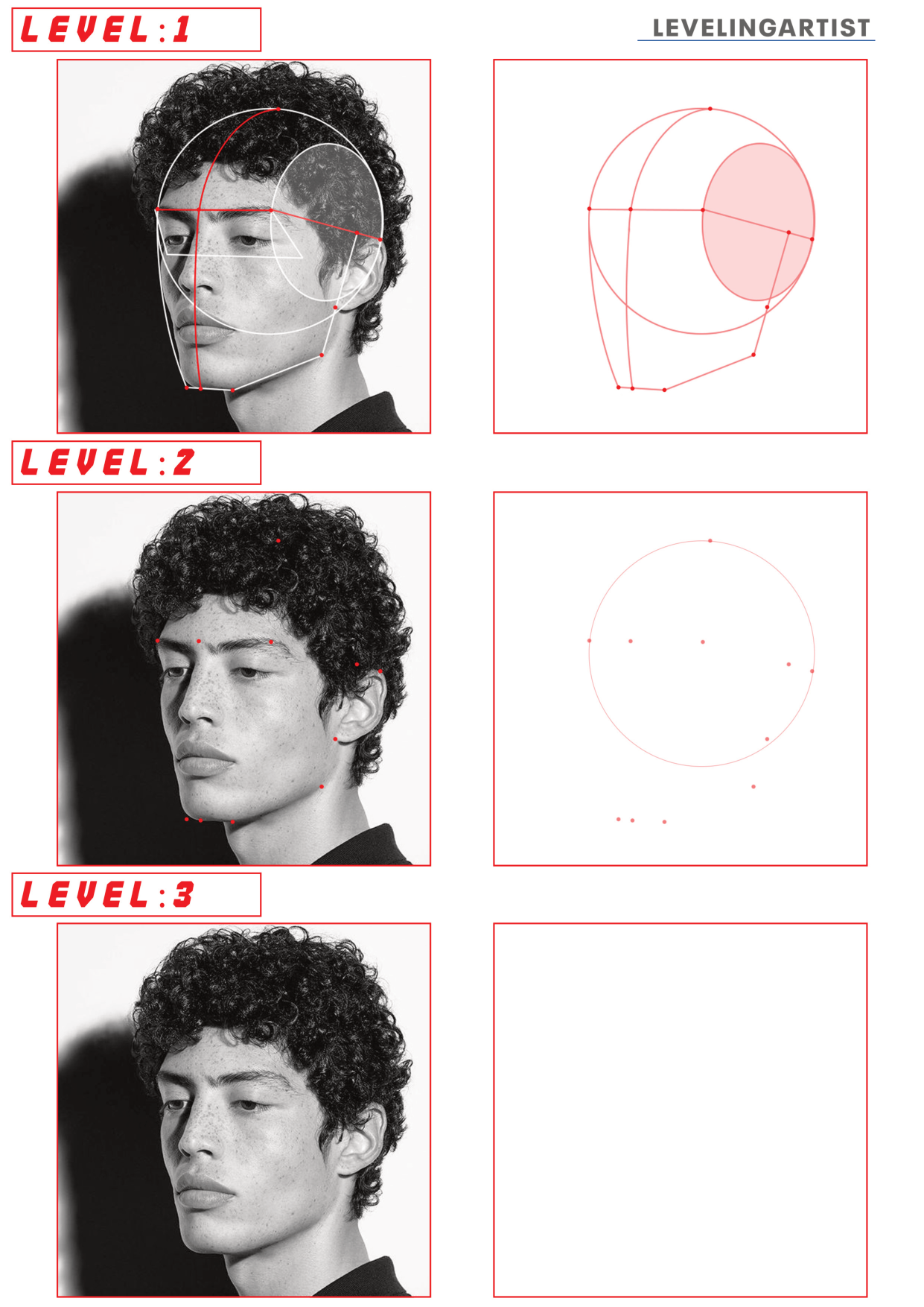 图片[8]-T113-肖像练习表——提升艺术家 | Portrait PracticeSheet- Leveling Artist-爱画画的卷心菜