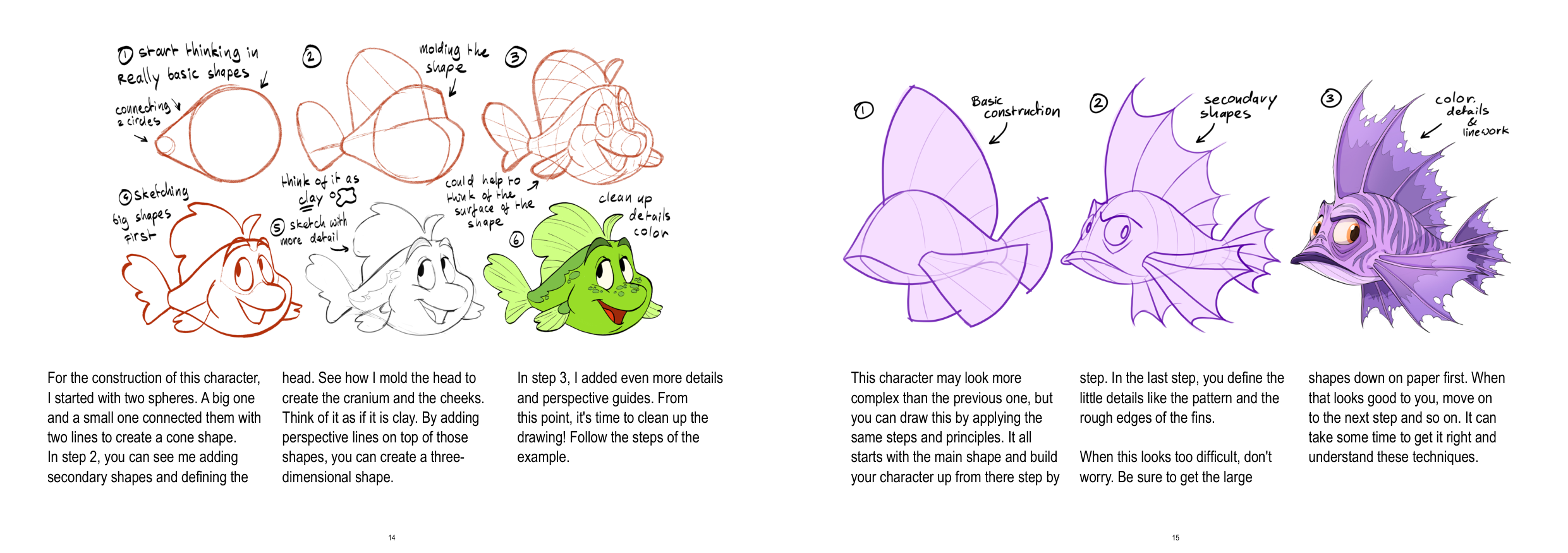 图片[8]-T1170-海洋生物绘画教程 | How to Draw Sea creatures-爱画画的卷心菜