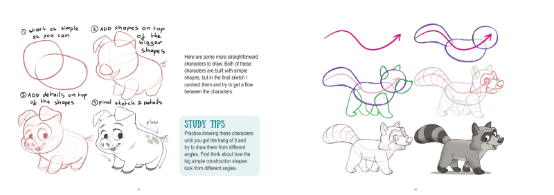 图片[8]-T1285-动物角色绘画教程 | How to draw Animal Characters-爱画画的卷心菜