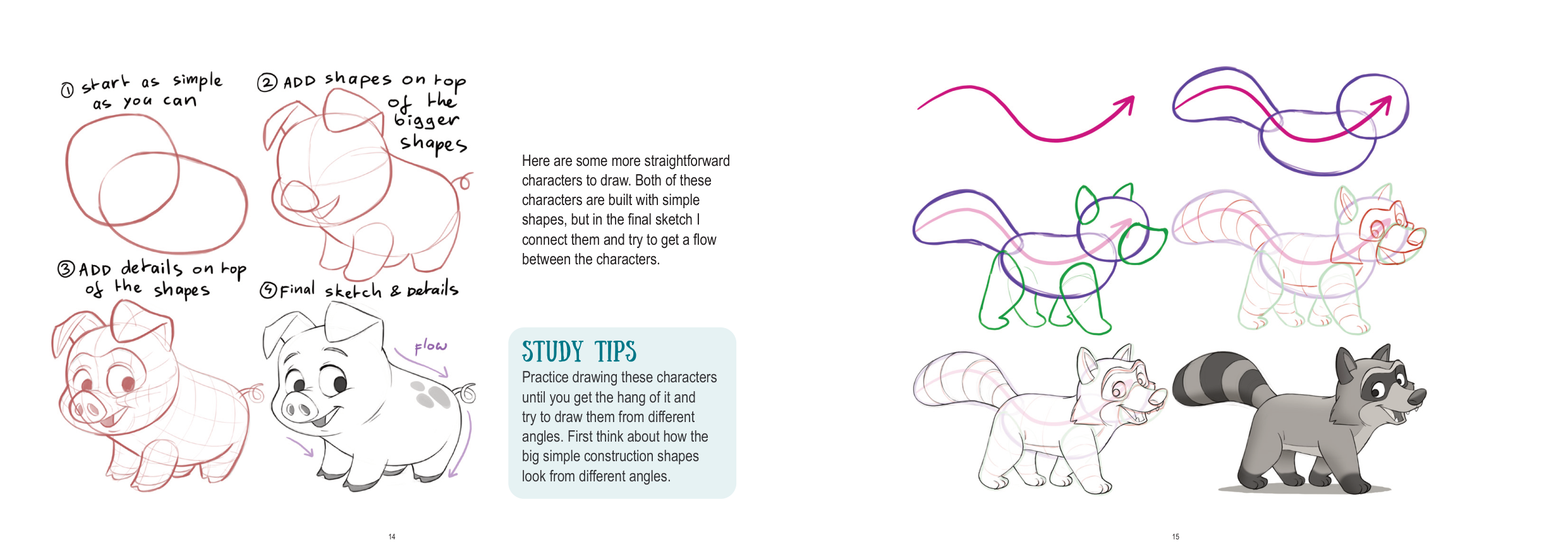 图片[8]-T1285-动物角色绘画教程 | How to draw Animal Characters-爱画画的卷心菜