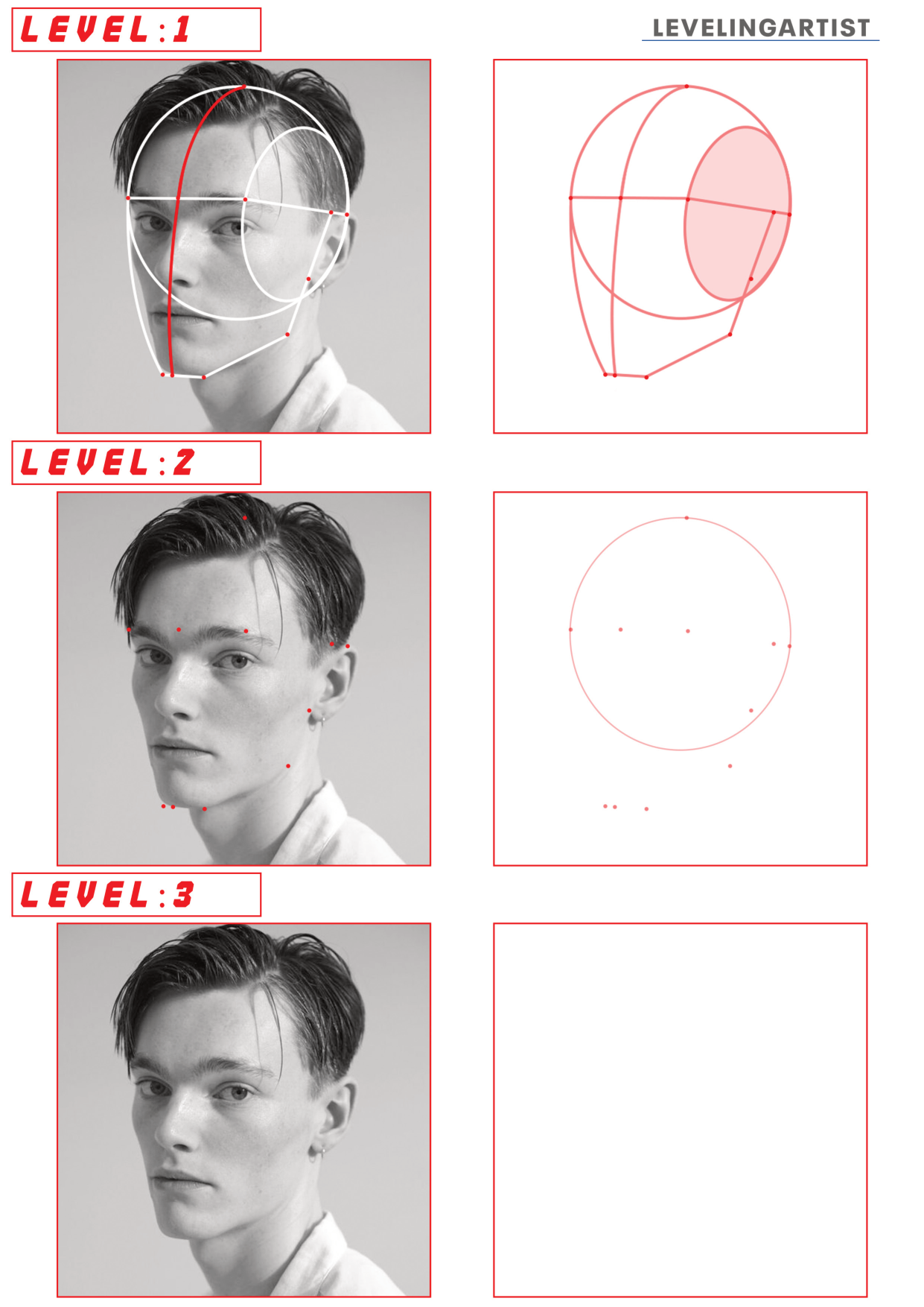 图片[9]-T113-肖像练习表——提升艺术家 | Portrait PracticeSheet- Leveling Artist-爱画画的卷心菜