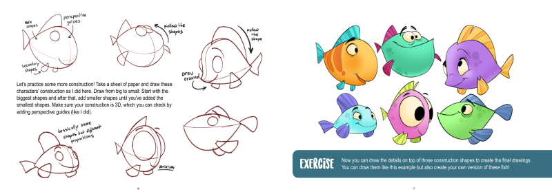 图片[9]-T1170-海洋生物绘画教程 | How to Draw Sea creatures-爱画画的卷心菜