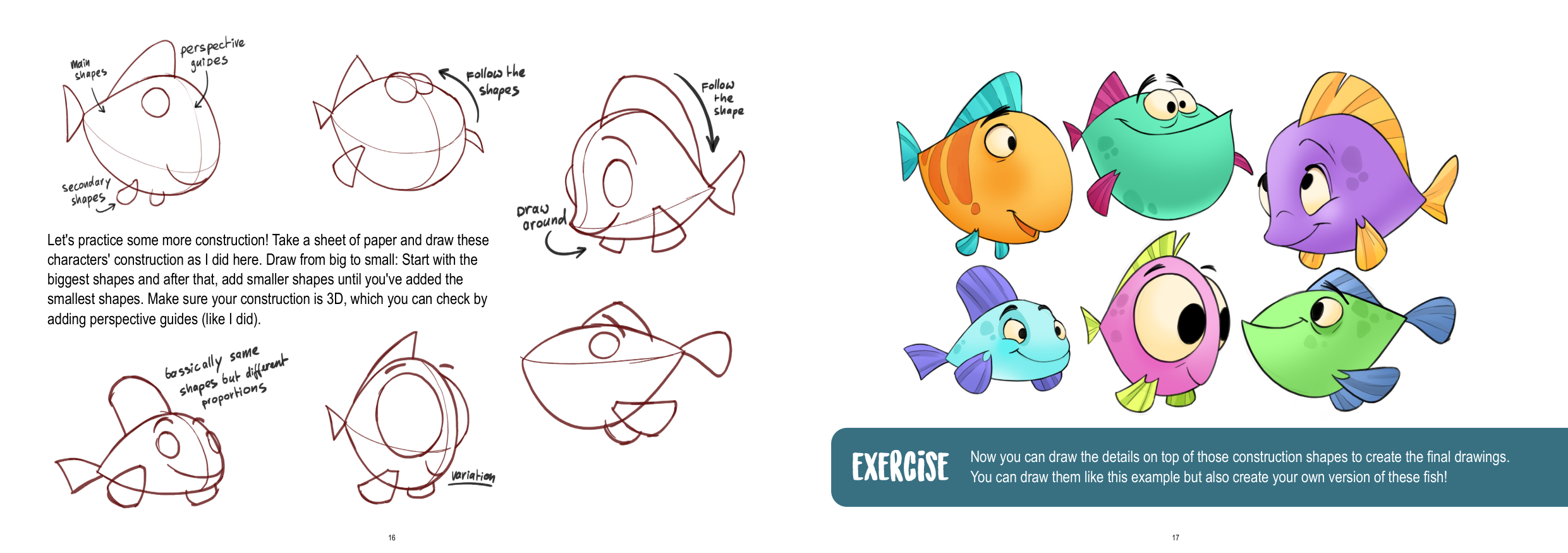 图片[9]-T1170-海洋生物绘画教程 | How to Draw Sea creatures-爱画画的卷心菜