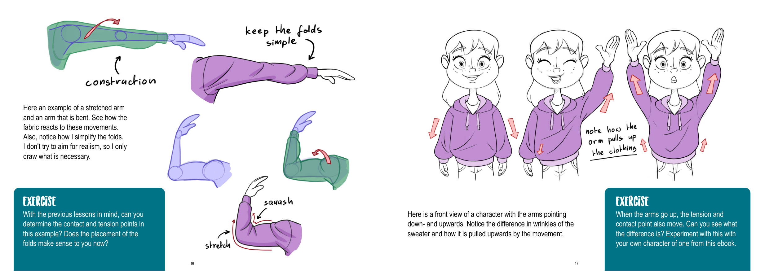 图片[9]-T1217-如何绘制服装 | How to Draw Clothing-爱画画的卷心菜