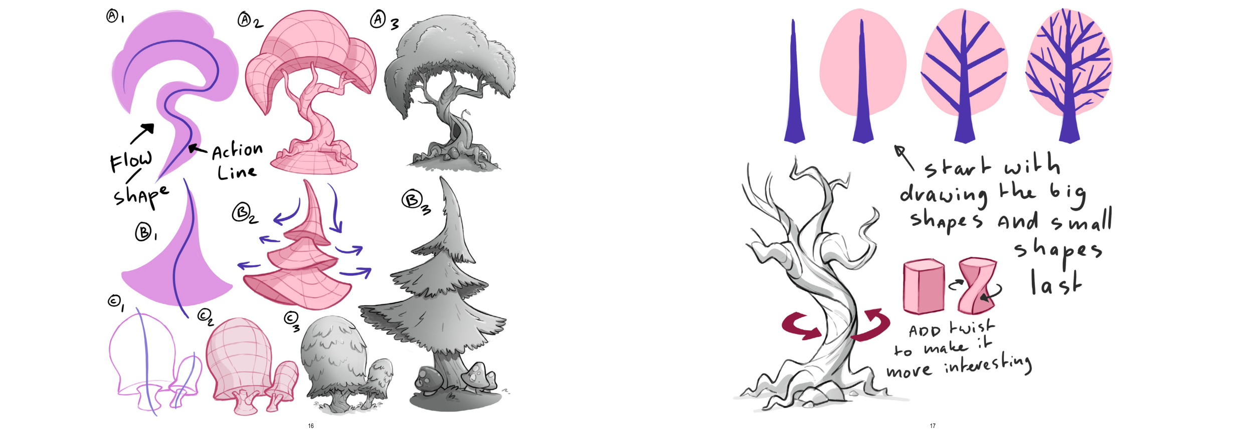 图片[9]-T1334-如何画树 | How to Draw Trees-爱画画的卷心菜