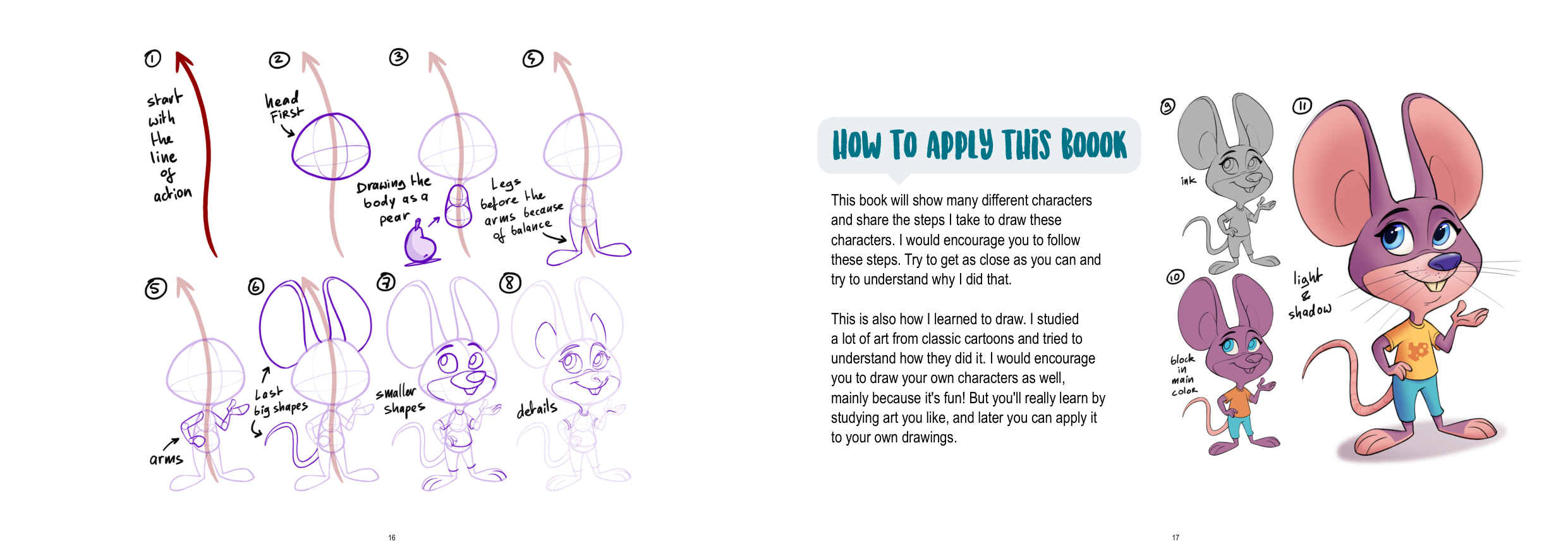 图片[9]-T1388-如何绘制拟人化角色 | How to draw anthropomorphic characters-爱画画的卷心菜