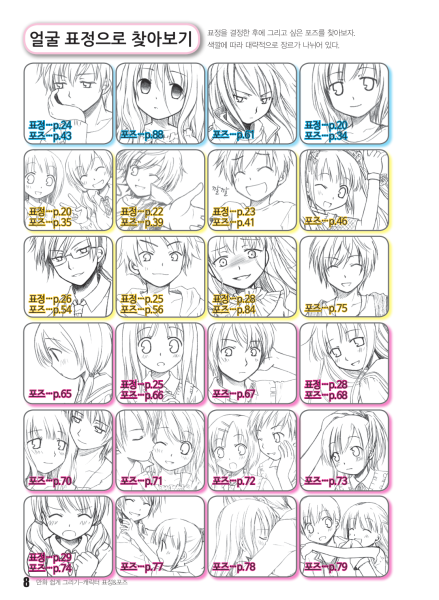 图片[9]-T106-漫画轻松绘制 #02 角色表情与姿势 用属于自己的画风 | 만화 쉽게 그리기 #02 캐릭터 표정 & 포즈 나만의그림체로도ᄃ-爱画画的卷心菜