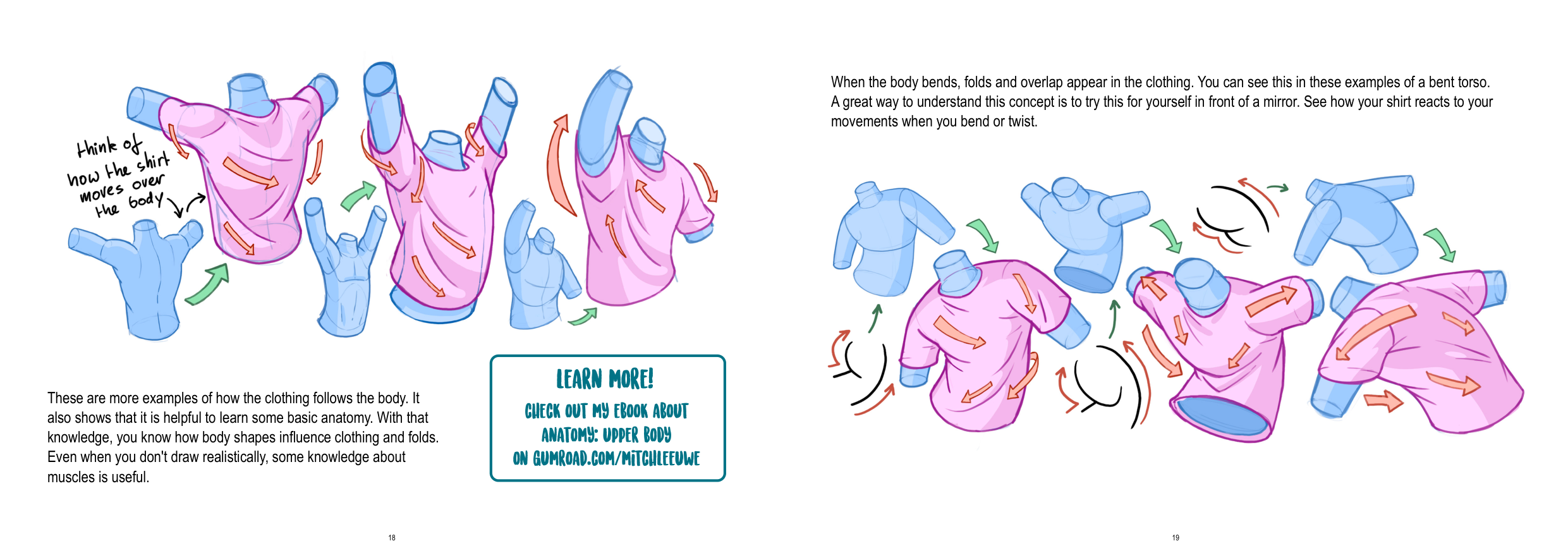 图片[10]-T1217-如何绘制服装 | How to Draw Clothing-爱画画的卷心菜