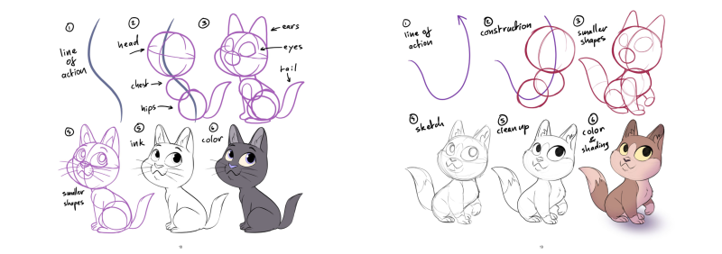 图片[10]-T1277-如何画猫 | How to Draw Cats-爱画画的卷心菜